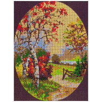 10460-CDA Канва с рисунком Collection D`Art 'Осень' 40*50 см